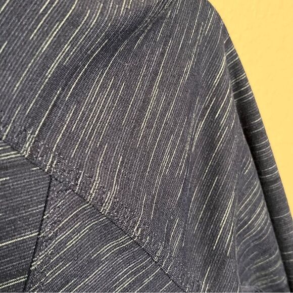 Athleta Blue Striated Hope Zip Front Jacket with Thumb Holes Size Medium - Picture 6 of 12